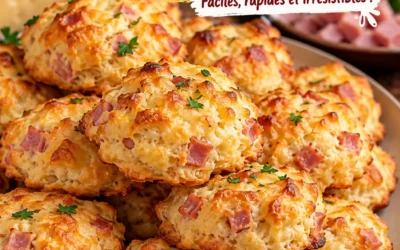 Biscuits salés au jambon et fromage