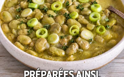 Soupe crémeuse de fèves aux herbes